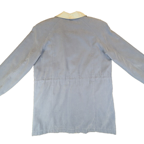 London Fog Jacket Medium Regular Men's Blue Full Zip Snaps Lined Windbreaker - Picture 8 of 11